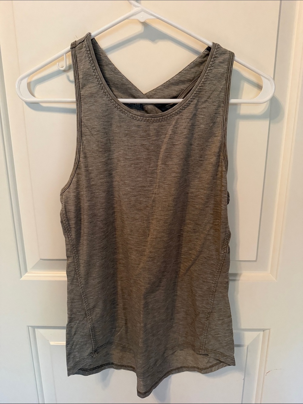 Athleta Gray Performance Tank Top with Cross-Back
